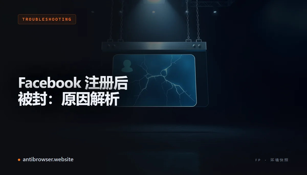 Facebook 新账号注册页面，注册几秒后弹出“你的账号已被停用”错误提示