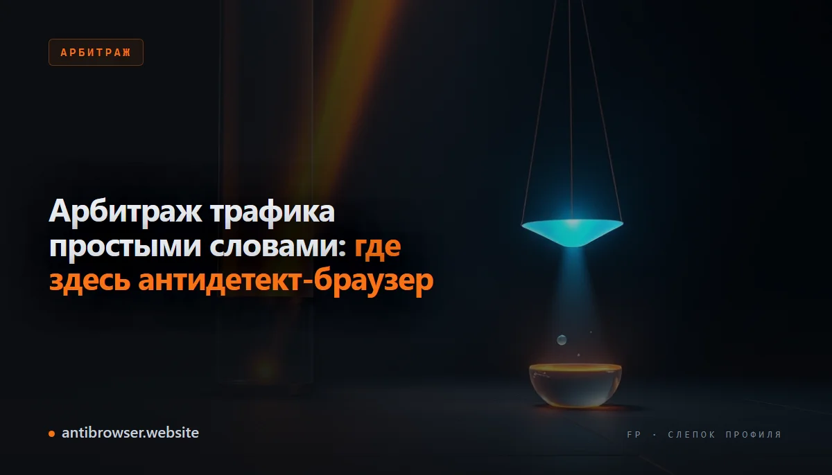 Схема арбитража трафика от рекламной площадки до партнёрского оффера и антидетект-профилей