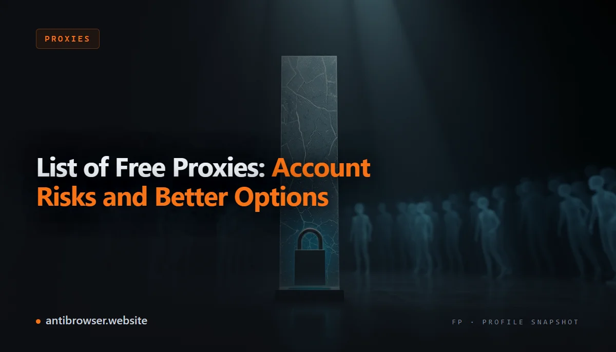 A comparison of a public free proxy list and managed proxy connections for account access