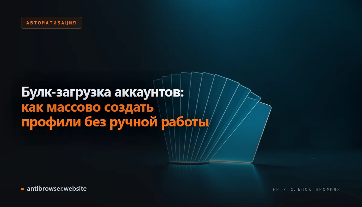 Таблица с колонками логин, пароль, прокси и кнопка массового импорта профилей в антидетект-браузере