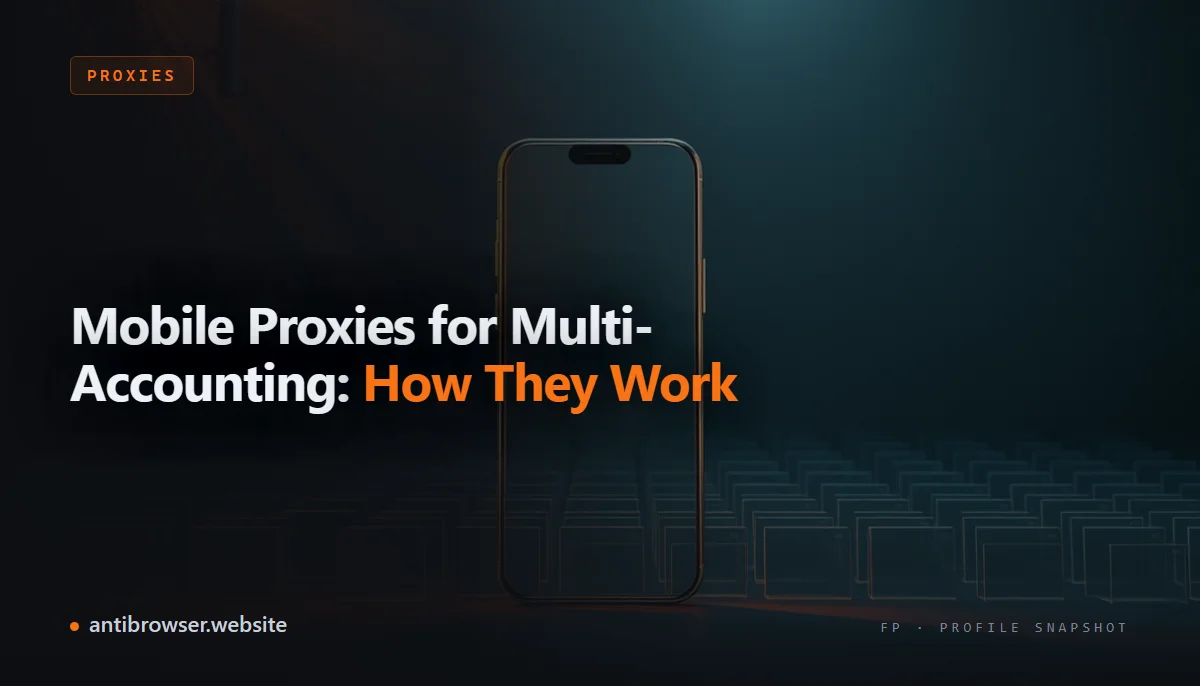 Mobile proxy server setup for separate browser profiles and multi-accounting