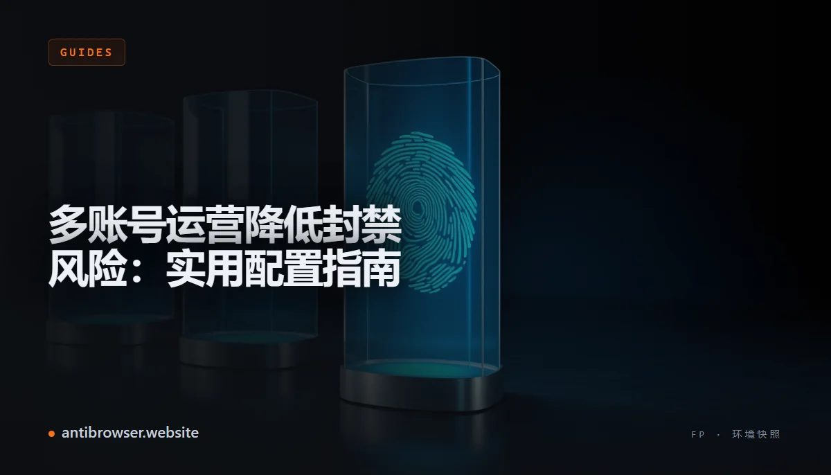 指纹浏览器控制面板展示多个相互隔离的账号环境，每个环境拥有独特指纹、分配的代理和独立 Cookie 环境