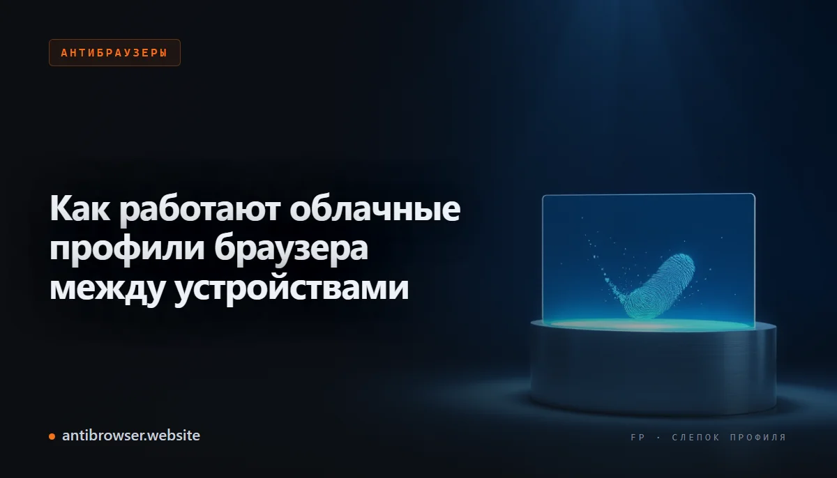 Облачный профиль антидетект-браузера, открытый на двух устройствах с раздельными настройками прокси
