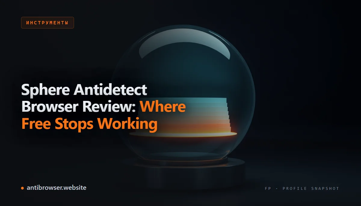 Sphere antidetect browser desktop app with isolated browser profiles and proxy settings
