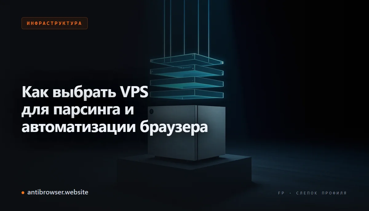 VPS для запуска антидетект-браузера и Playwright: сервер, профили, процессор, память и сетевое подключение