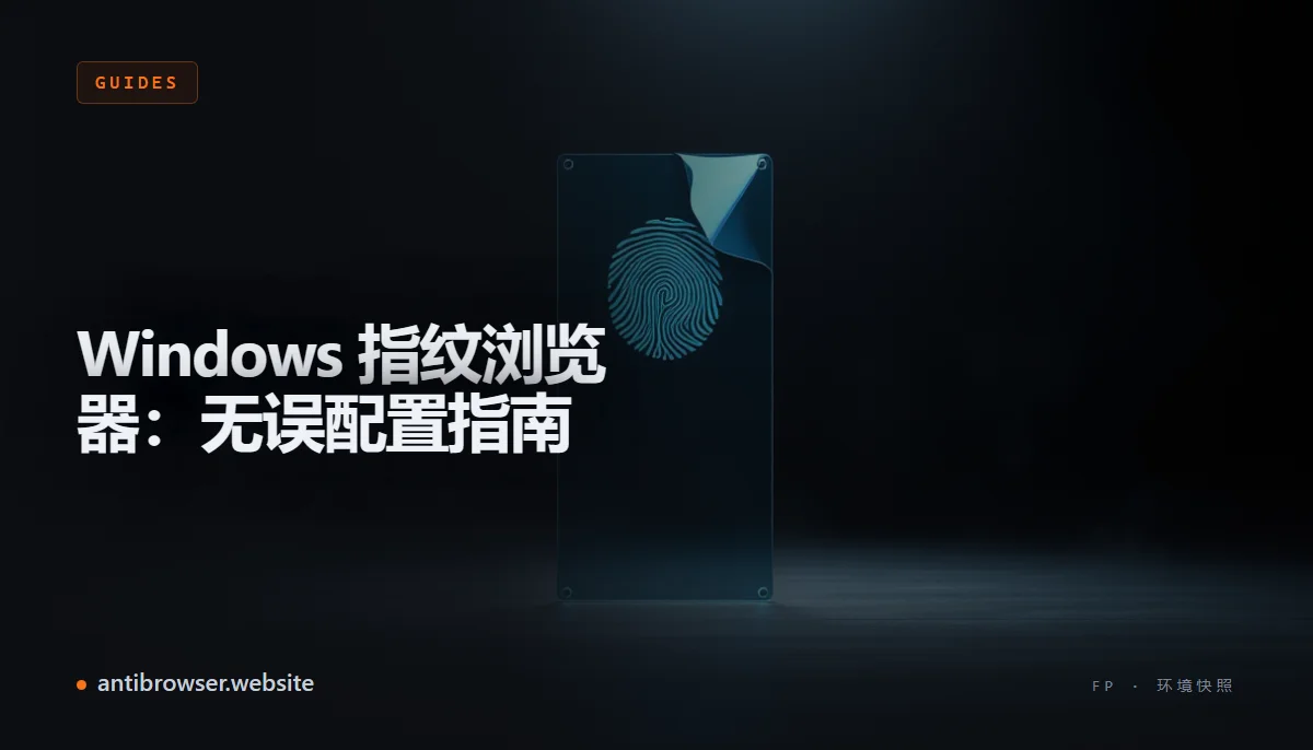 运行在 Windows 11 上的指纹浏览器——环境创建面板显示用户代理、时区、WebGL 渲染器、屏幕分辨率和代理分配等指纹配置字段