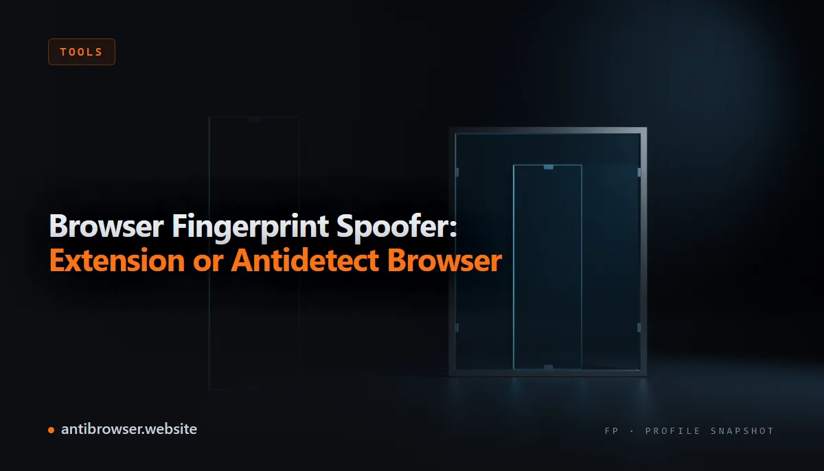 A comparison of a browser fingerprint spoofing extension and an antidetect browser with isolated profiles