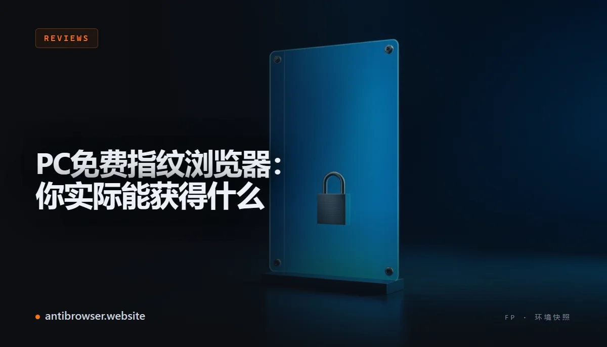 五款指纹浏览器控制面板并排截图,展示免费套餐的配置文件数量限制和功能限制